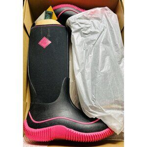 Muck Womens Hale, Black/Hot Pink, 6 New In Box With Tags